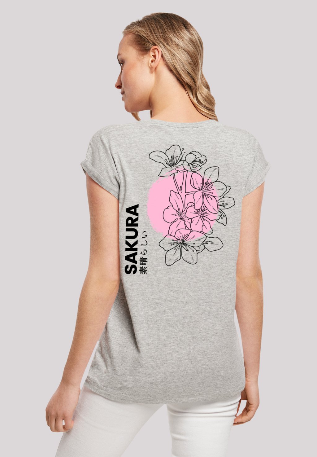 

Футболка с принтом SAKURA JAPAN GRAFIK F4NT4STIC, серый
