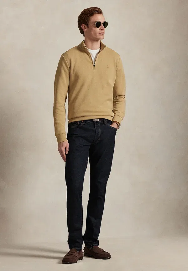 Свитер с имитацией ворота-стойки Polo Ralph Lauren, классический верблюжий — фото 2