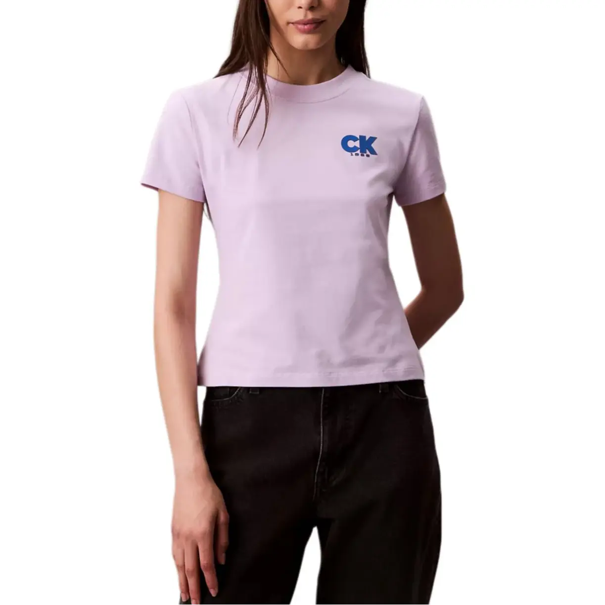 

Calvin Klein Футболка женская лавандовая, Фиолетовый, Calvin Klein Футболка женская лавандовая