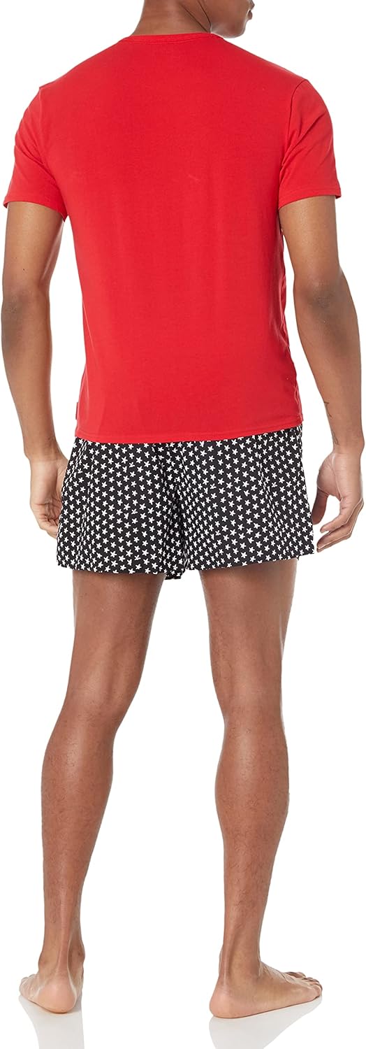 Мужской комплект из футболки и трусов-боксеров Calvin Klein Modern Cotton Holiday, Exact Top, Star Stamp Black Bottom — фото 2