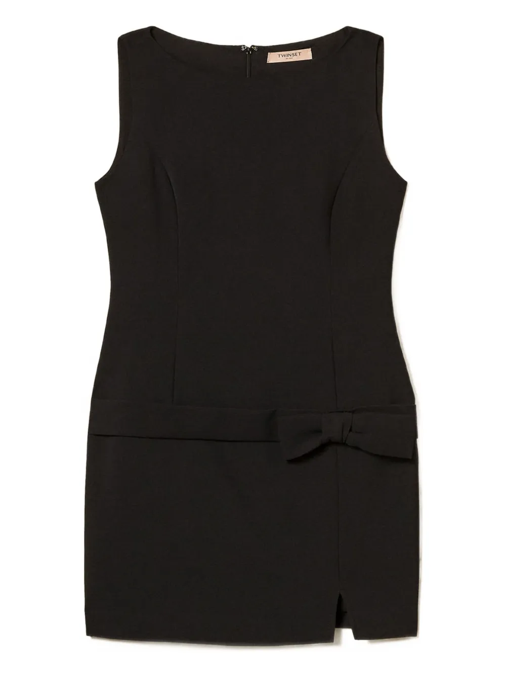 

Мини-платье без рукавов с бантом TWINSET, черный