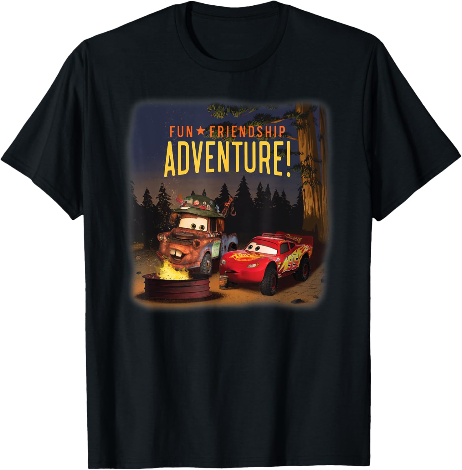 

Футболка Disney and Pixar Cars Fun Friendship Adventure, черная Disney Pixar