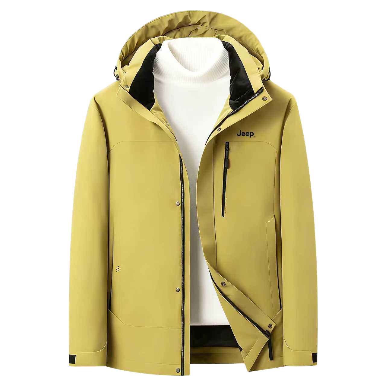 

Пуховик мужской с капюшоном утепленный Others Jeep, lemon