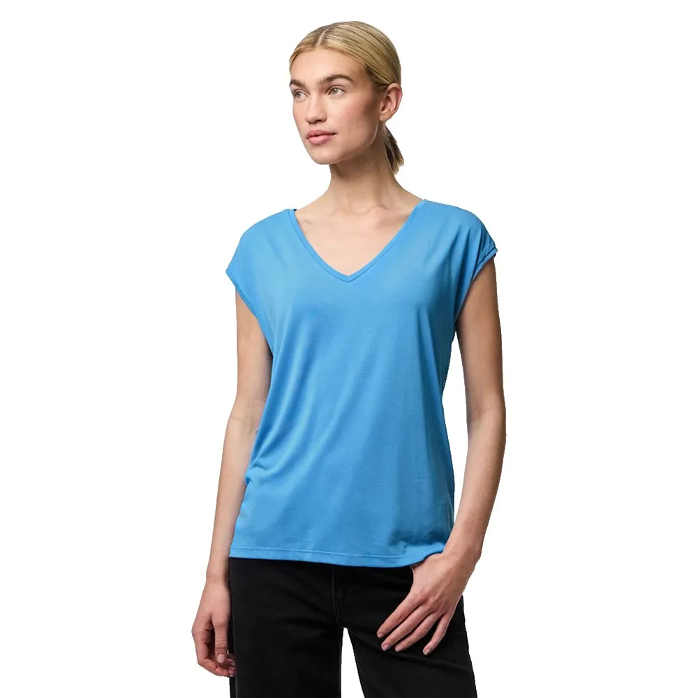 

Футболка Pieces Kamala short sleeve v neck, синий