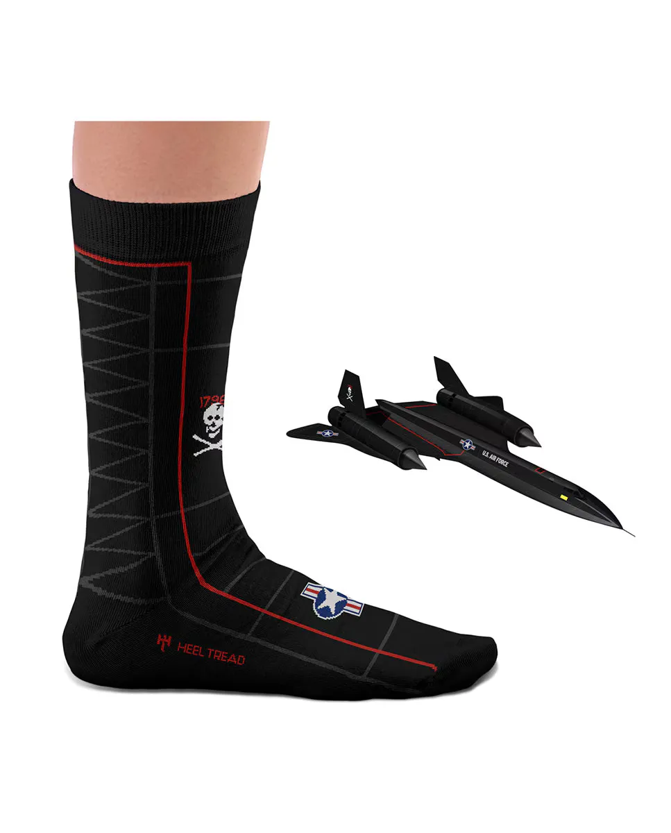 

Короткие мужские носки Blackbird черного цвета Heel Tread, красный