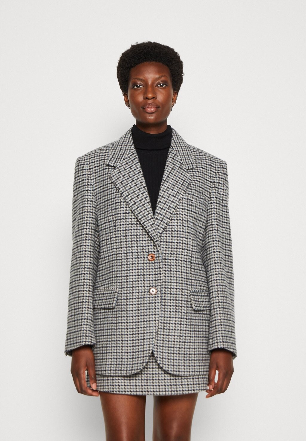 

Короткое пальто Oversized Check Tommy Hilfiger, цвет blue/grey