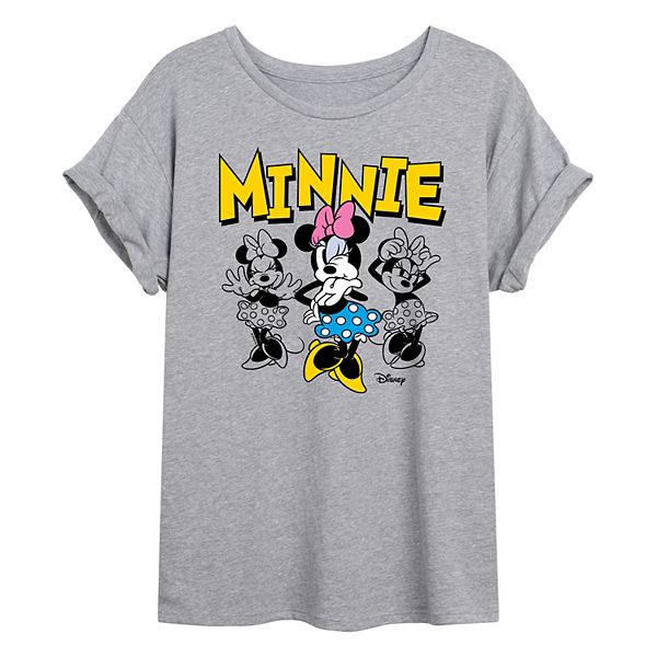 

Футболка Minnie Mouse Poses oversized для девушек Disney, Heather Gray