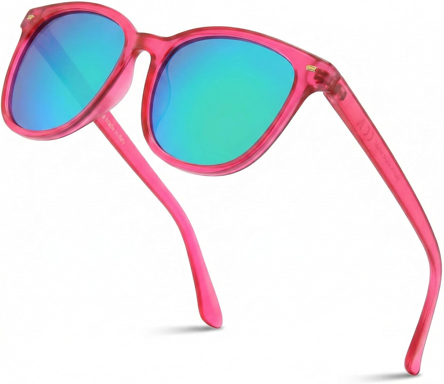 

Женские поляризованные солнцезащитные очки IGnaef Trendy, квадратные зеркальные, с защитой от УФ-излучения и антибликовым покрытием IF1851, C08 Clear Red / Green Mirrored