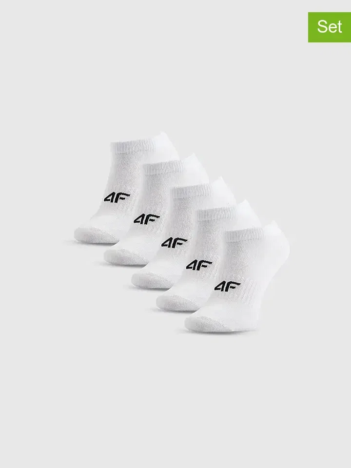 Носки 5 пар белые 4F, белый