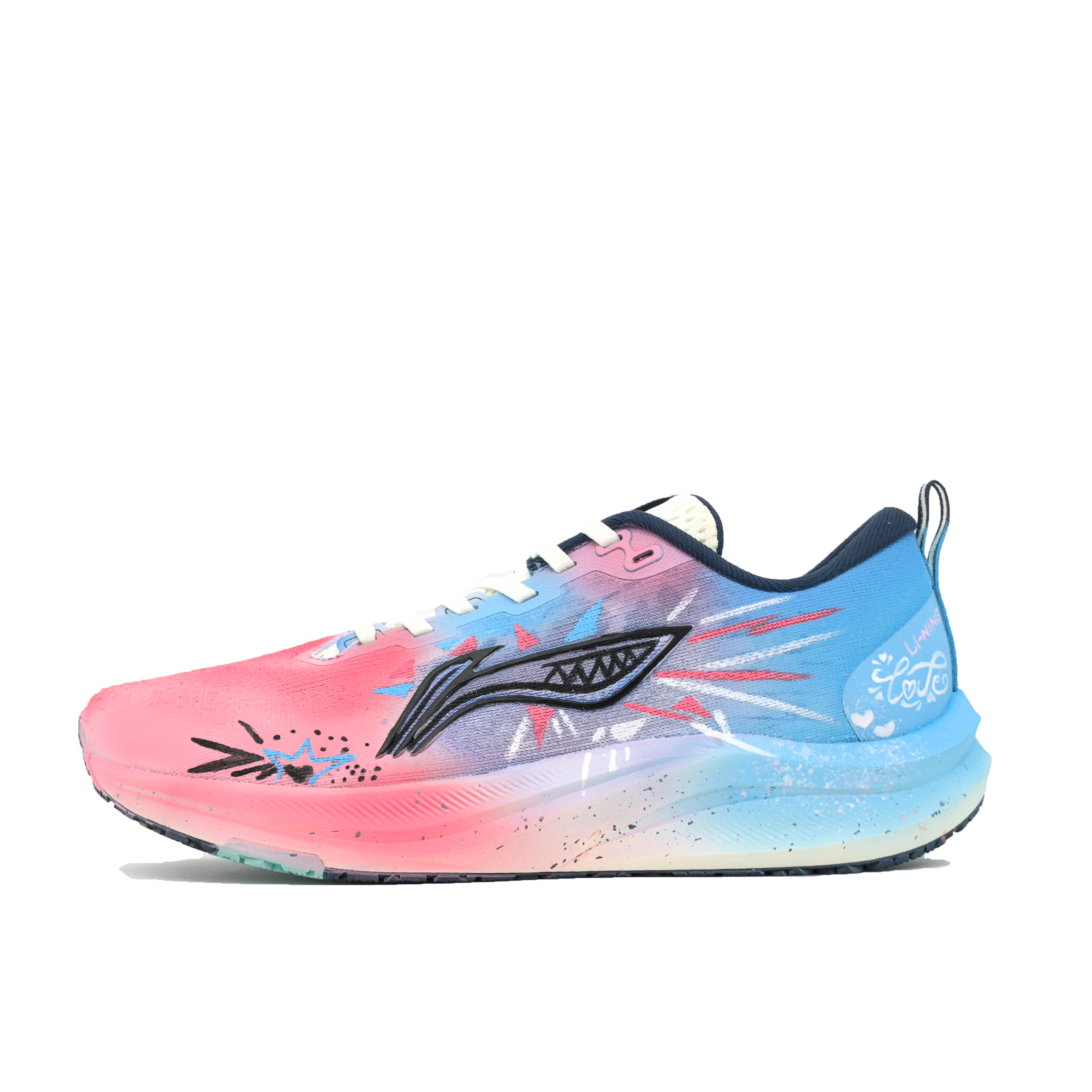 

LINING Кроссовки Red Hare 8 с амортизацией, износостойкие, низкие, повседневные, для марафона, небесно-голубые