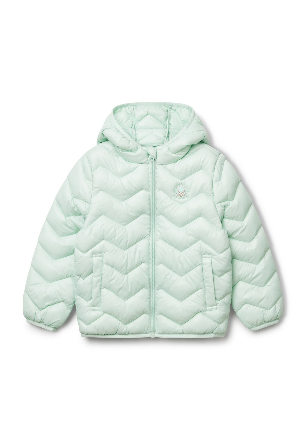 

Зимняя куртка PADDED WITH HOOD United Colors of Benetton, светло-зеленый