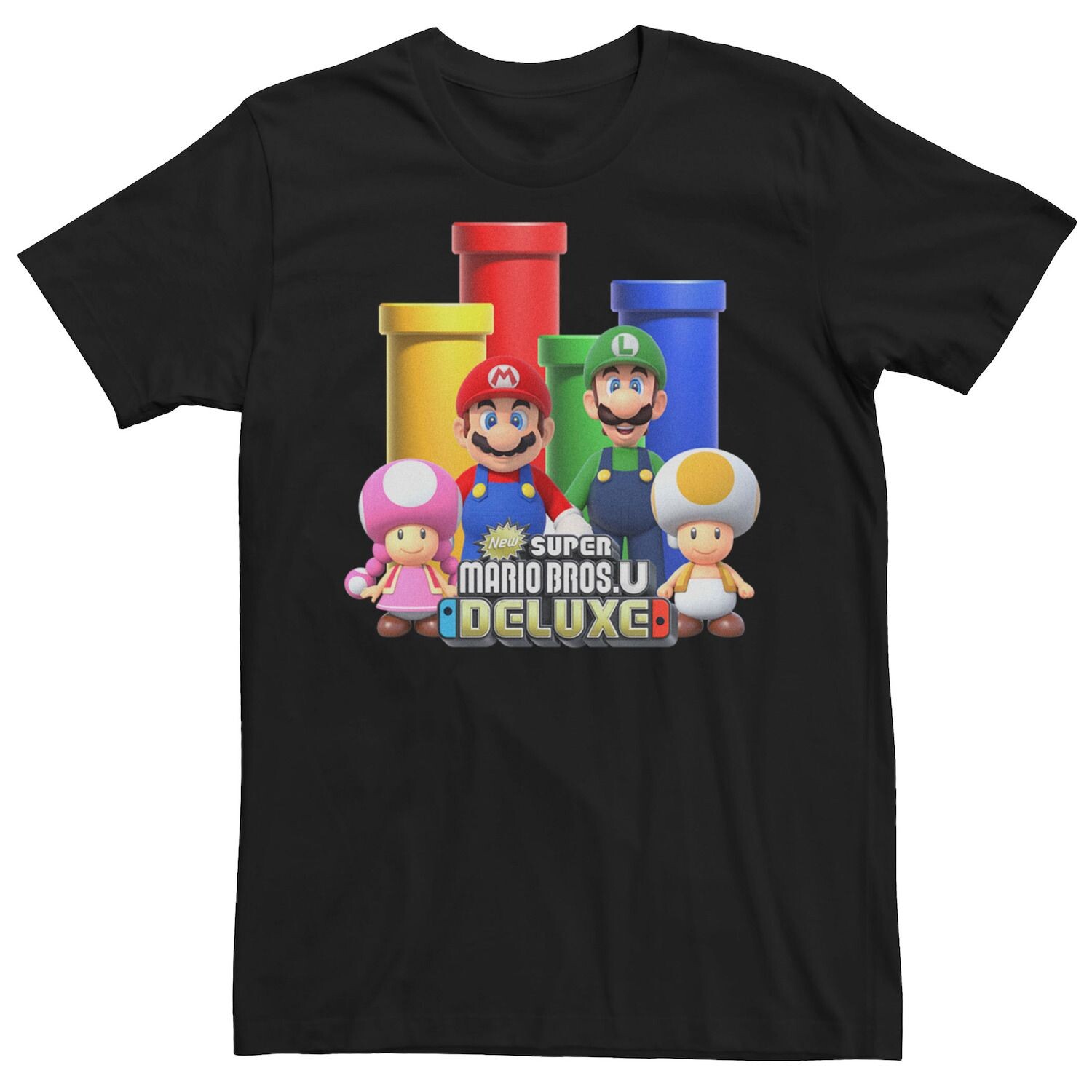 

Мужская футболка с логотипом Nintendo Super Mario Bros U Deluxe Group Shot Licensed Character