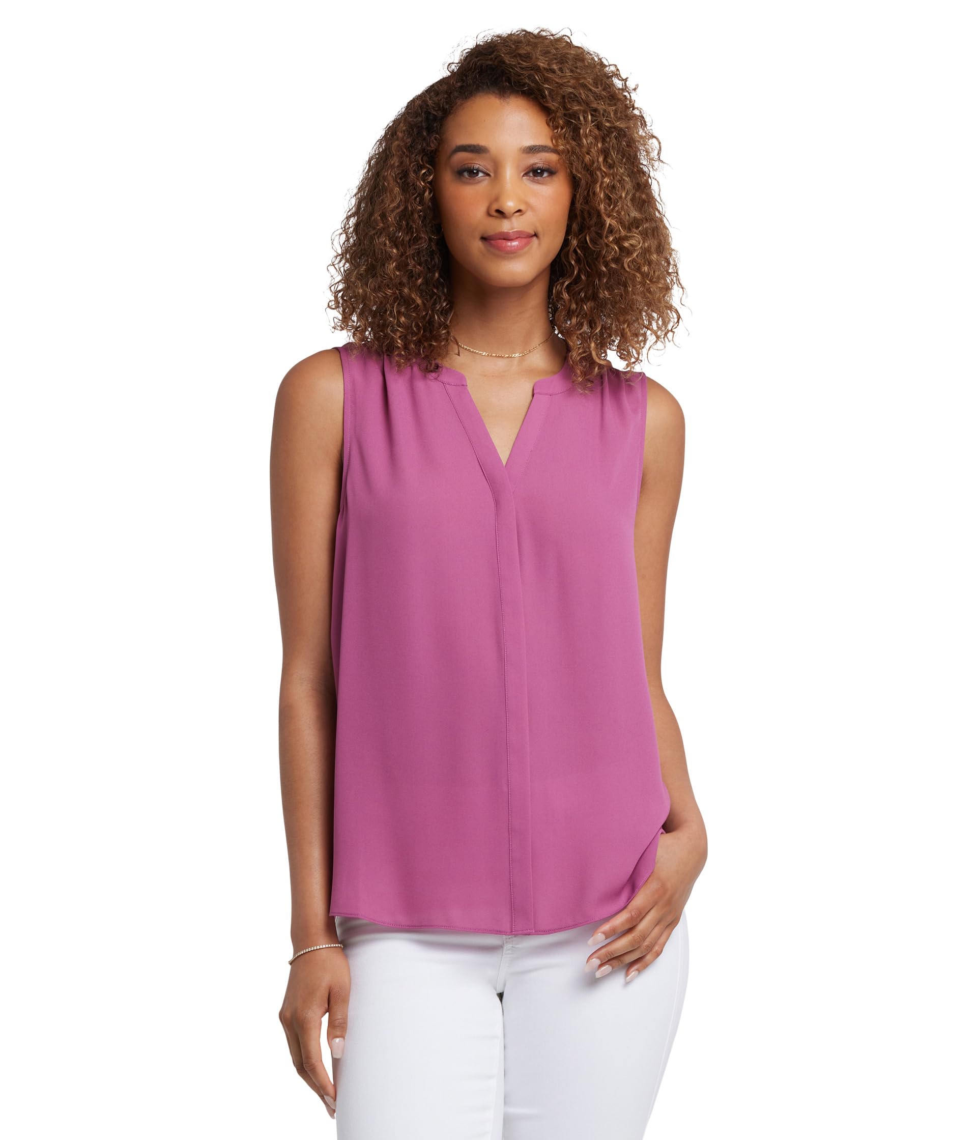 

Блуза NYDJ Sleeveless Pintuck Blouse, Red Violet