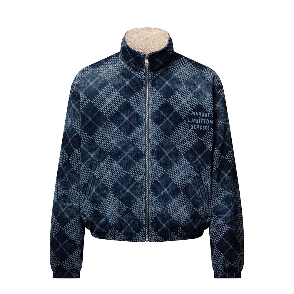 

Джинсовый флисовый блузон Louis Vuitton, синий