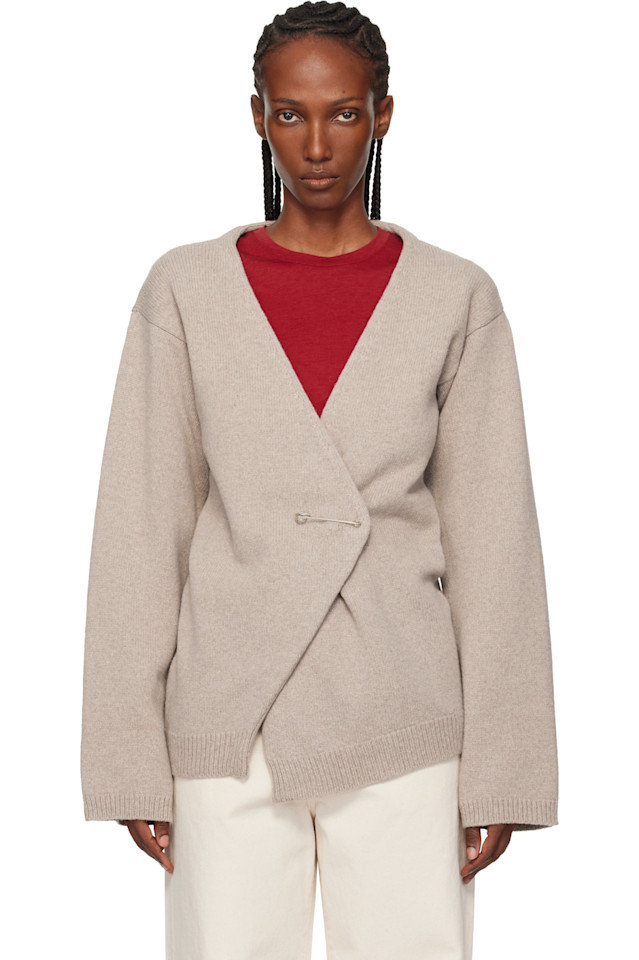 

Róhe Кардиган-Накидка бежевого цвета с открытыми плечами