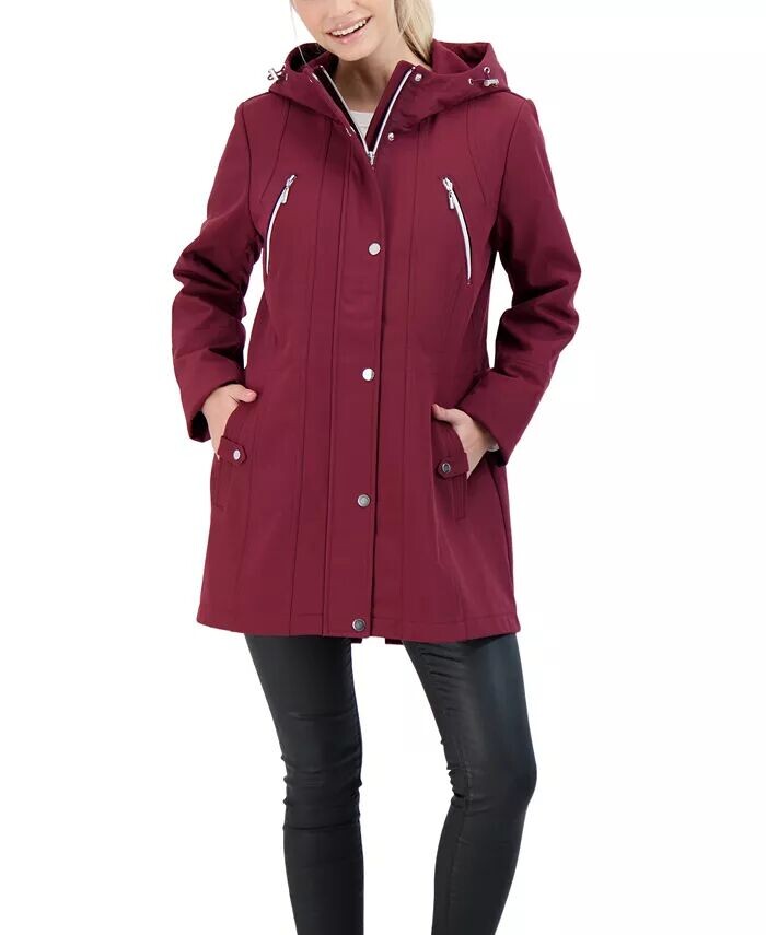 

Женская куртка Soft Shell с капюшоном Sebby Collection, красный