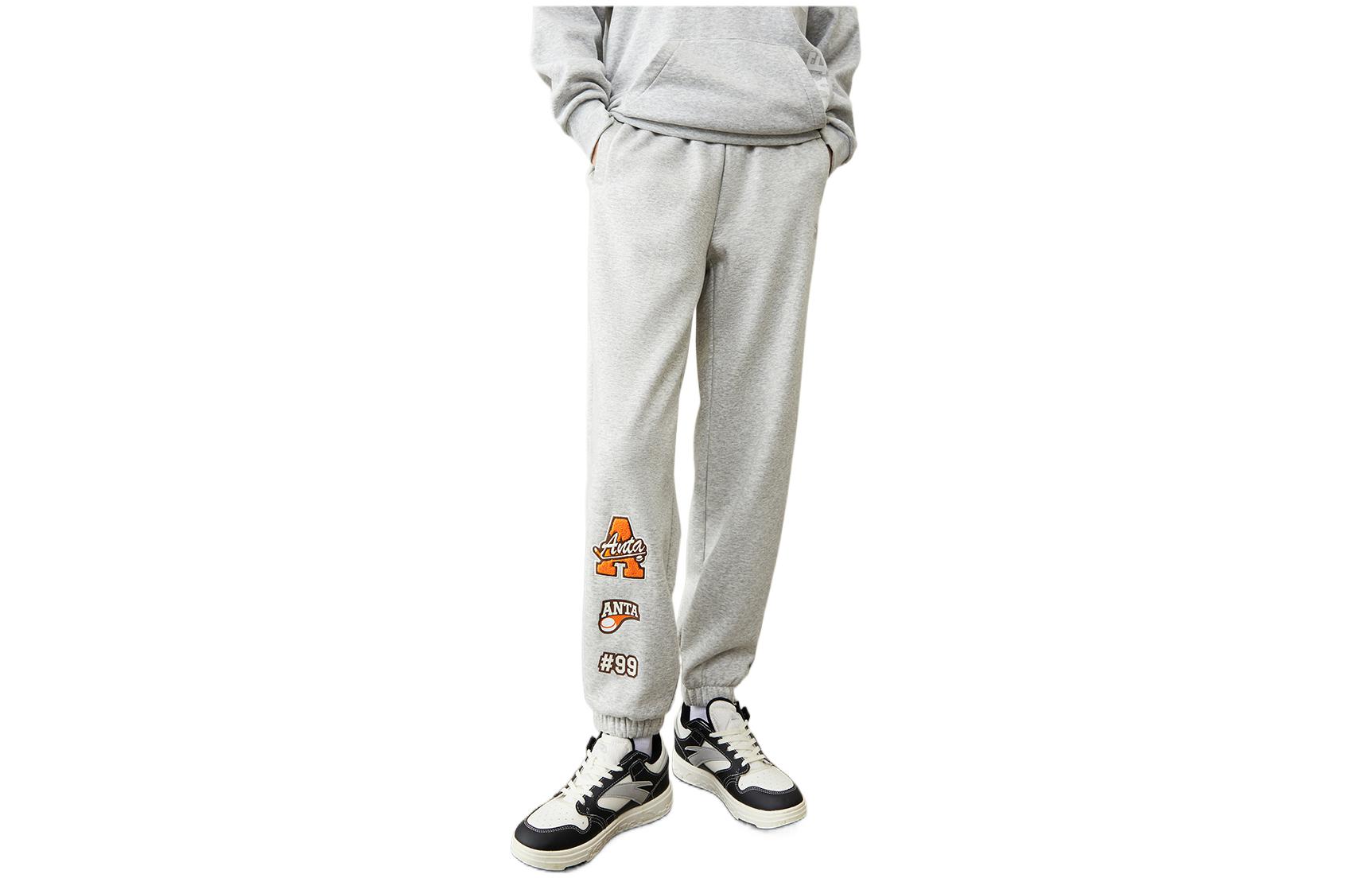 

Вязаные спортивные штаны женские серые ANTA, серый