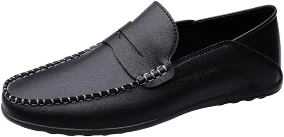 Лоферы из искусственной кожи мужские, Black DHFIRUFSHLO