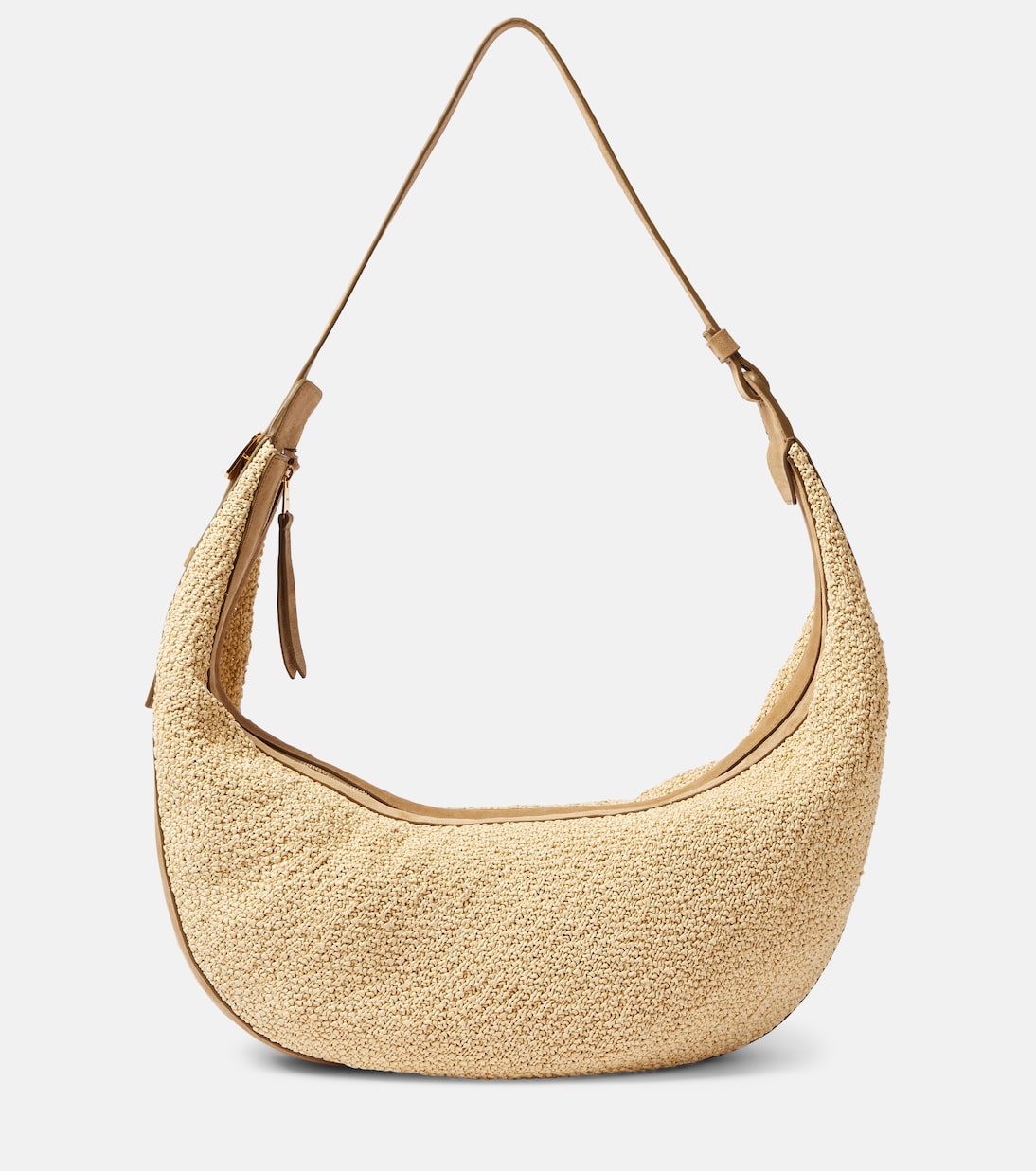 

Августина плечевая сумка из рафии с отделкой из замши Khaite, Wheat/Natural 382