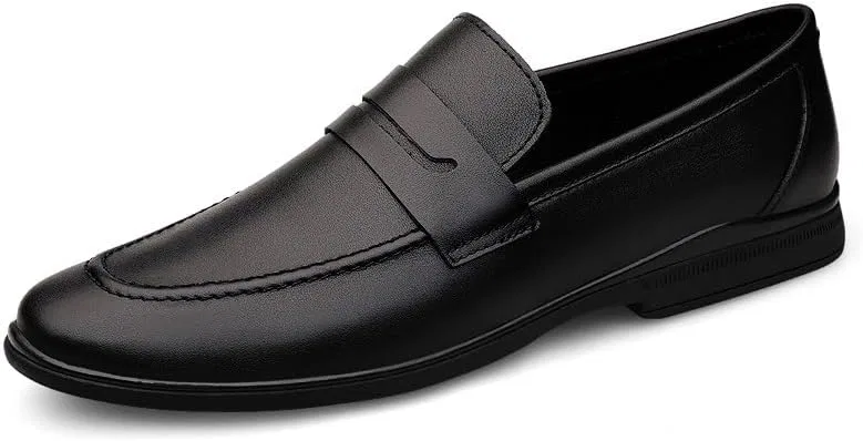 Лоферы кожаные Mens Loafers Shoe, Black SayfuR — фото 3