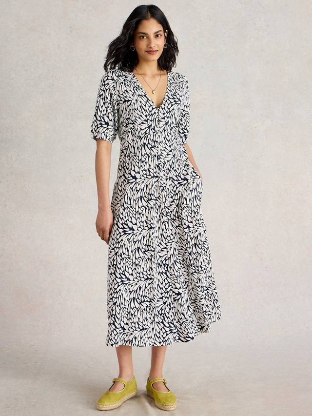 

Платье Megan Abstract Heart из органического хлопкового микса White Stuff, Ivory/Multi