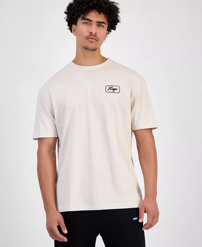 

Мужская футболка HUGO с вышивкой Chain Stitch Hugo Boss, белый