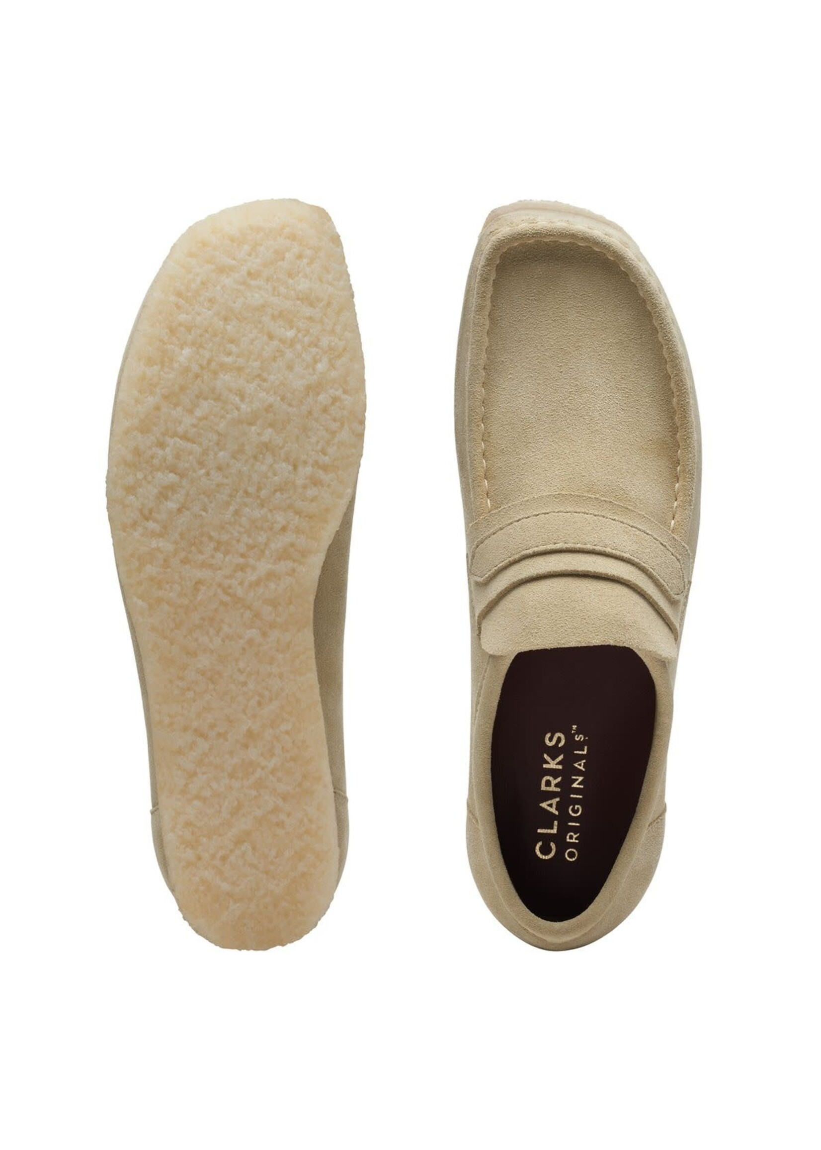 Лоферы Clarks Wallabee из замши, цвет «Клен» — фото 2