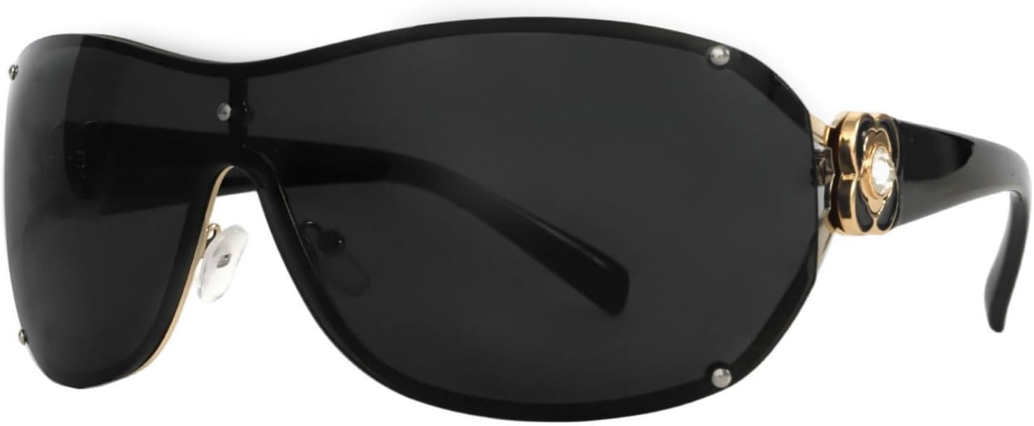 

Willochra Роскошные солнцезащитные очки большого размера с оправой в стиле Y2k, украшенные стразами, женские, без оправы, с бриллиантами, футуристические хрустальные очки, C1