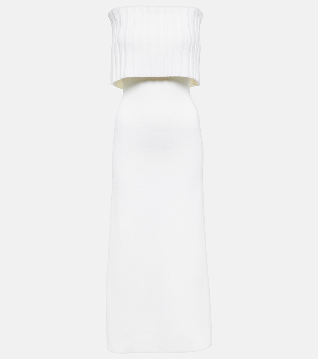 

Платье миди из шерсти Risette с открытыми плечами Safiyaa, White Ivory