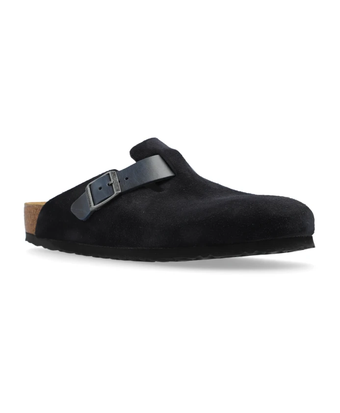 Мюли Birkenstock Boston Mixed Leather, темно-синий — фото 4