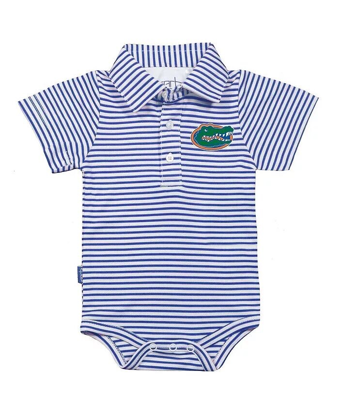 

Боди для мальчиков и девочек Royal, белого цвета Florida Gators Carson в полоску с короткими рукавами Garb