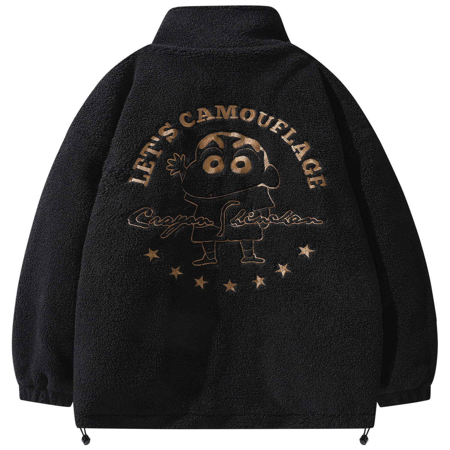 

Вельветовое пальто Унисекс Крэйон Синтян, черное с вышивкой на спине, Черный, Вельветовое пальто Унисекс Крэйон Синтян, черное с вышивкой на спине