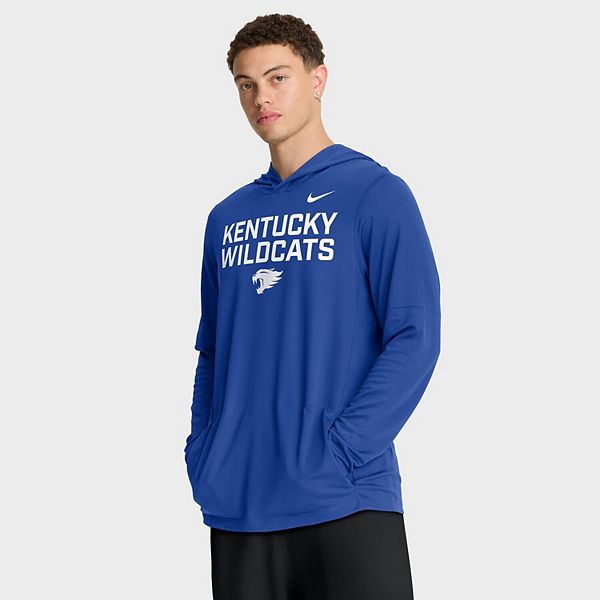 Мужская толстовка с длинным рукавом royal kentucky wildcats 2025 sideline dri-fit Nike — фото 2