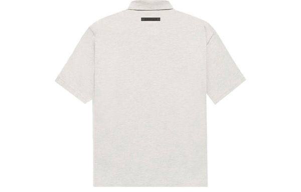 Футболка fw21 polo shirt 'light heather oatmeal' Fear Of God Essentials, серый — фото 3