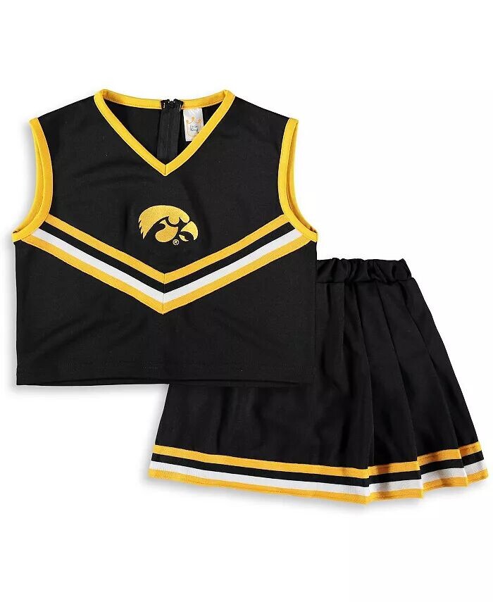 

Комплект из двух предметов поддержки Big Girls Black Iowa Hawkeyes Little King Apparel