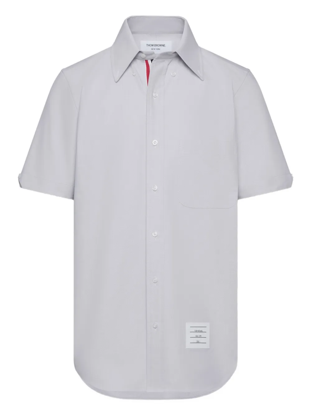 

Рубашка с короткими рукавами и карманом THOM BROWNE, серый