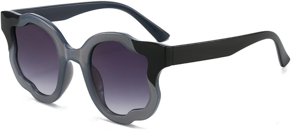 

Солнцезащитные очки в стиле ретро необычной формы для женщин, роскошные, модные, стильные, для активного отдыха и путешествий, с защитой от ультрафиолета UV400 TKKTLLT, Black Gradient Gray