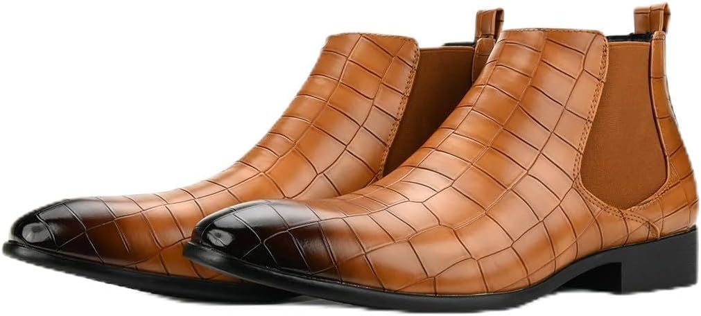 

Мужские классические ботинки Челси Spedify - с заостренным носком, без шнуровки, на низком каблуке, из натуральной замши, повседневные и нарядные, желтый