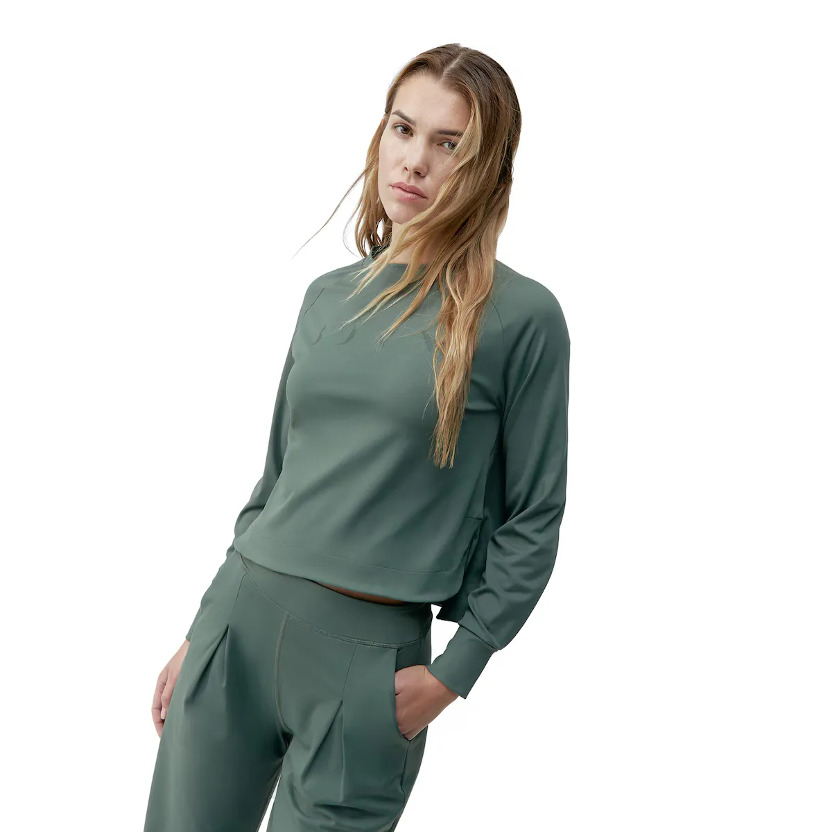 

Женская толстовка Saga Born Living Yoga, военный зеленый