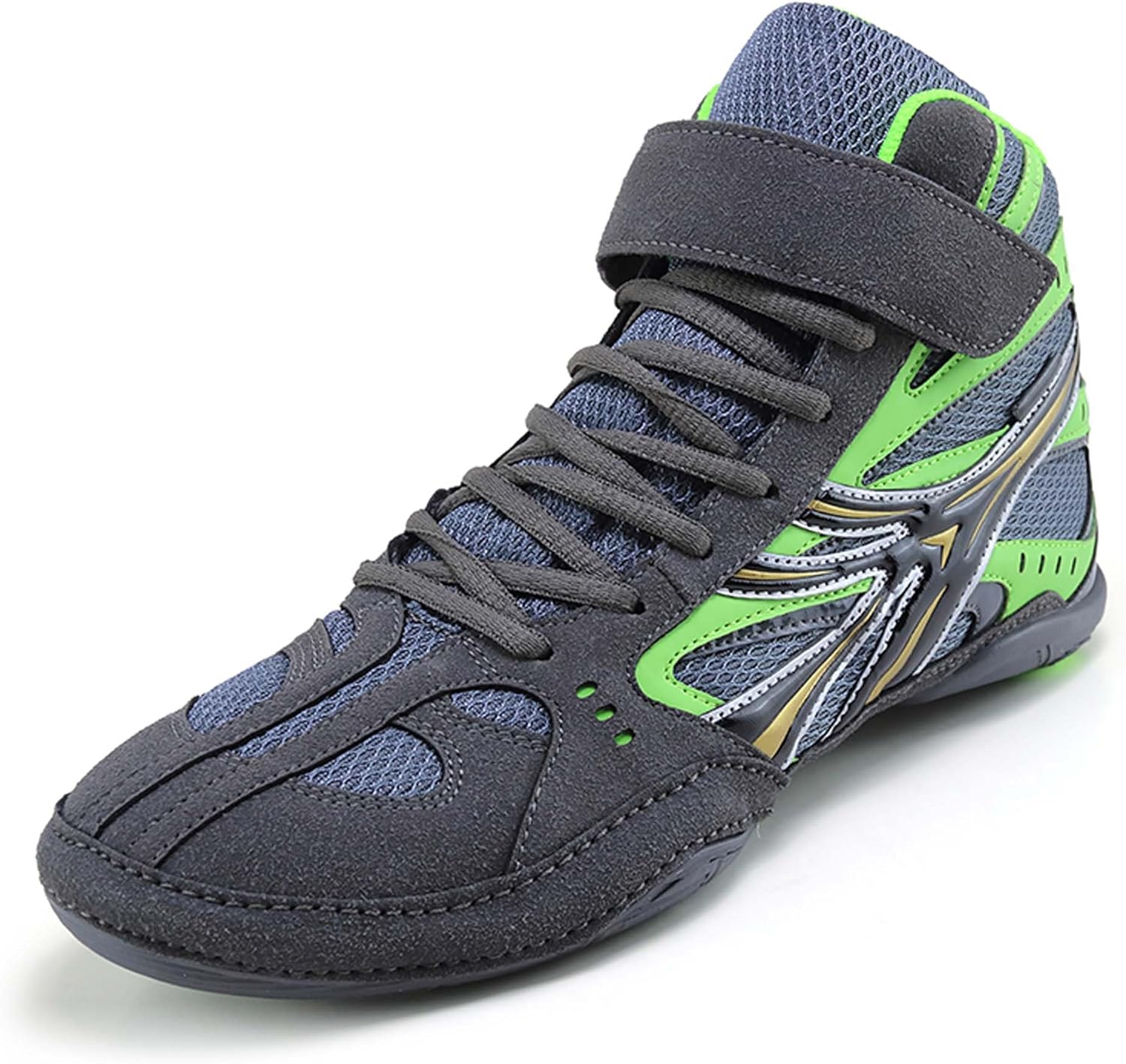

Мужские боксерские и борцовские кроссовки против скольжения Высокие кеды для тяжелой атлетики и боевых видов спорта Молодежные высокие тренировочные боксерские кроссовки Duagl, зеленый