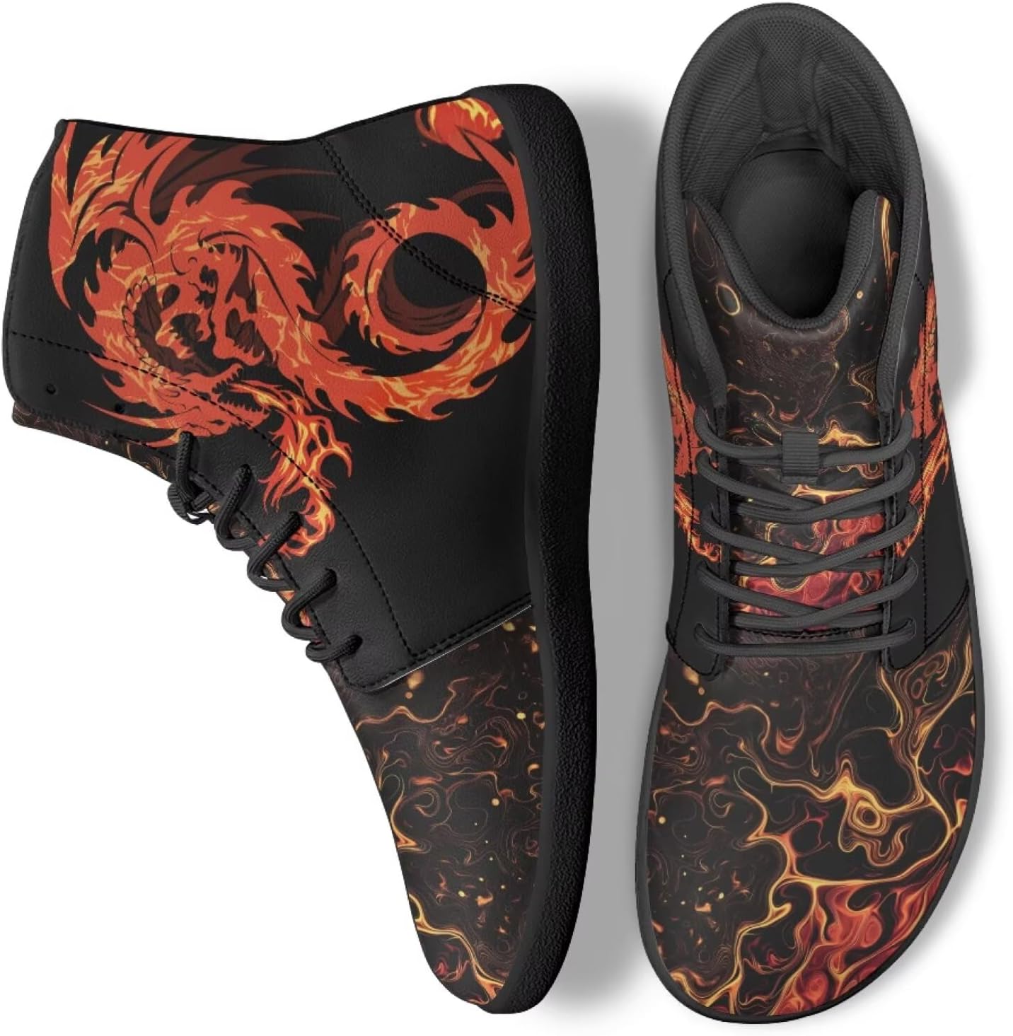 

Кроссовки для ходьбы для женщин и мужчин, противоскользящие, для бега, высокие теннисные спортивные обувь Ecaestolph, черный/красный