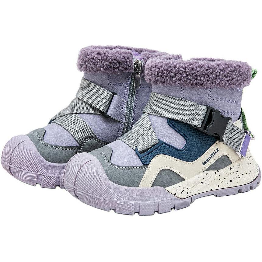 Teenmix Детские хлопковые туфли Slip Resistant Abrasion Resistant Mauve/Ivory White — фото 4