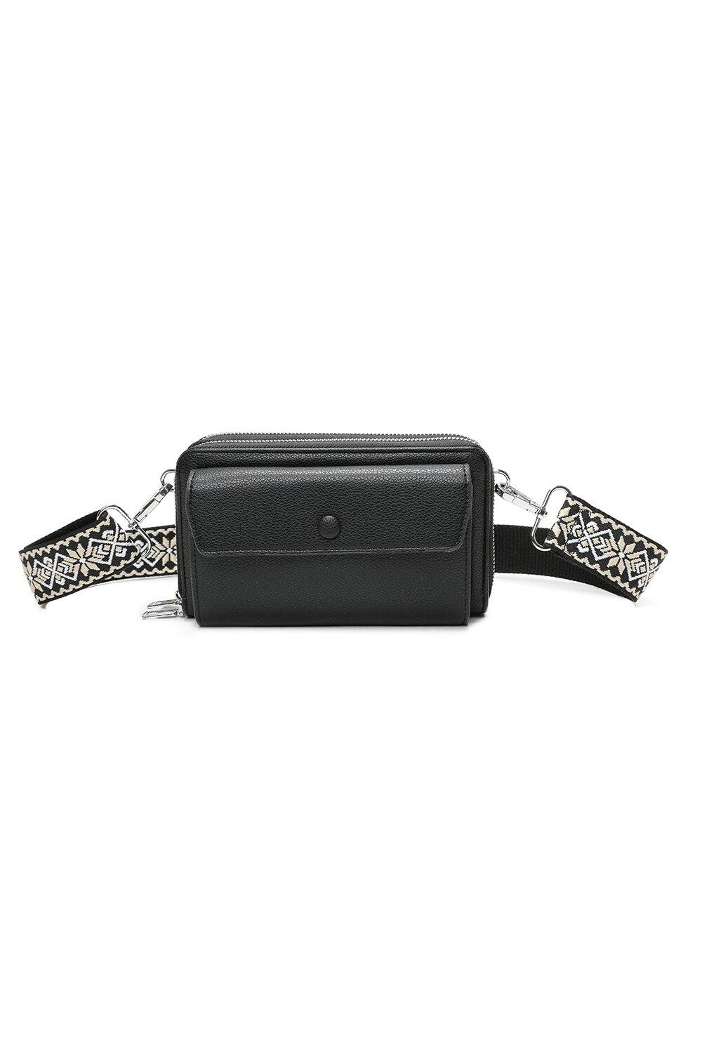 

Горизонтальная сумка через плечо из искусственной кожи Trois с тремя отделениями и холщовым ремешком Fontanella Fashion, черный, Серый, Горизонтальная сумка через плечо из искусственной кожи Trois с тремя отделениями и холщовым ремешком Fontanella Fashion