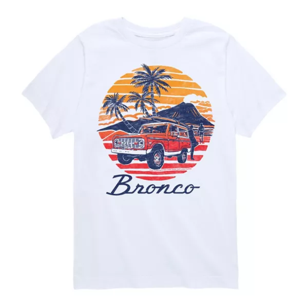 

Футболка с принтом Ford Bronco Sunset для мальчиков 8-20 лет Licensed Character, белый