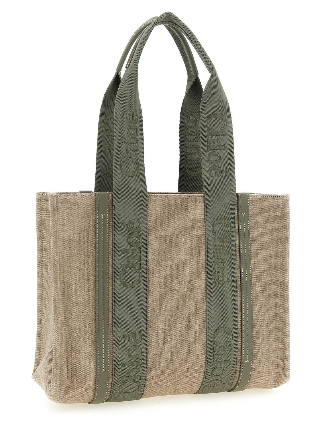 Сумка-шоппер среднего размера 'Woody' CHLOÉ, зеленый — фото 2