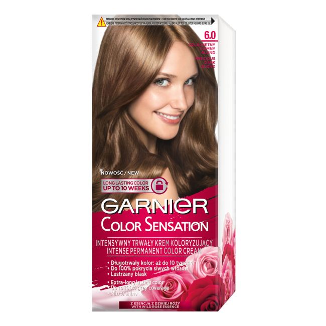 

Краска для волос Color Sensation Garnier, цвет 6.0 precious dark blond