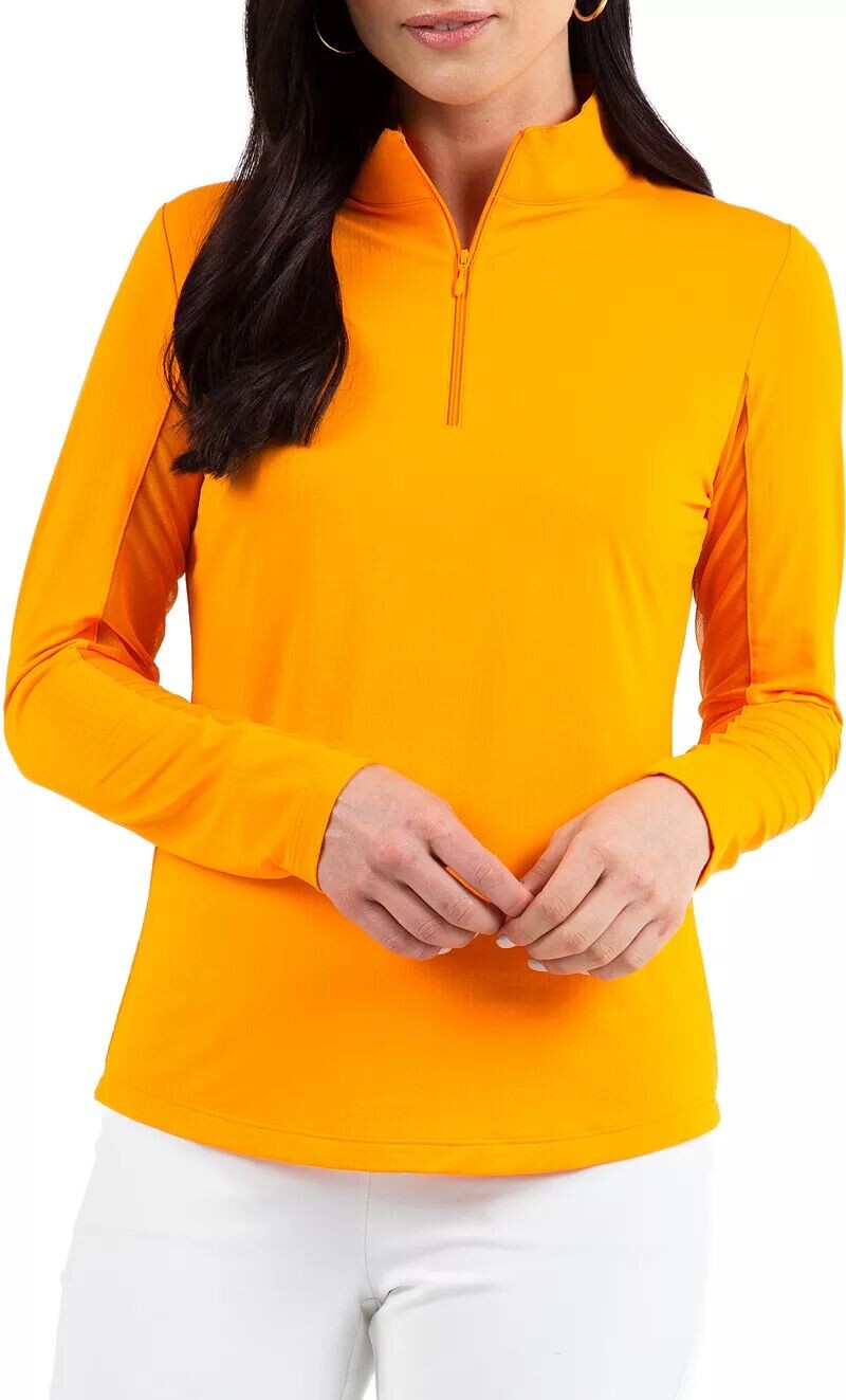 

Ibkul Женский теннисный пуловер с длинными рукавами на молнии и воротником-стойкой