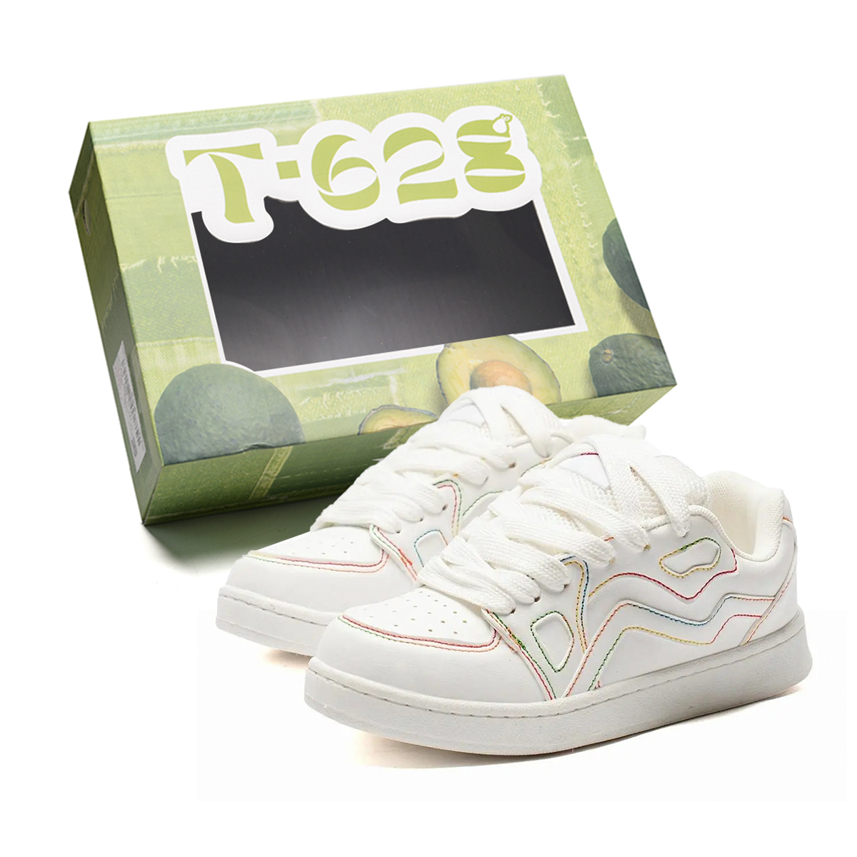 

Puffy Shoes нескользящие, устойчивые к истиранию, легкие низкие кроссовки для скейтбординга унисекс T628, белый