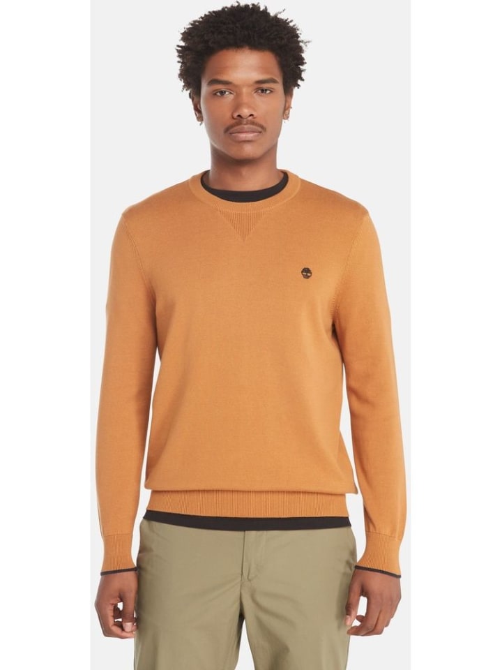 

Timberland Пуловер «TFO Cotton Crew Neck Sweater» бежевого цвета