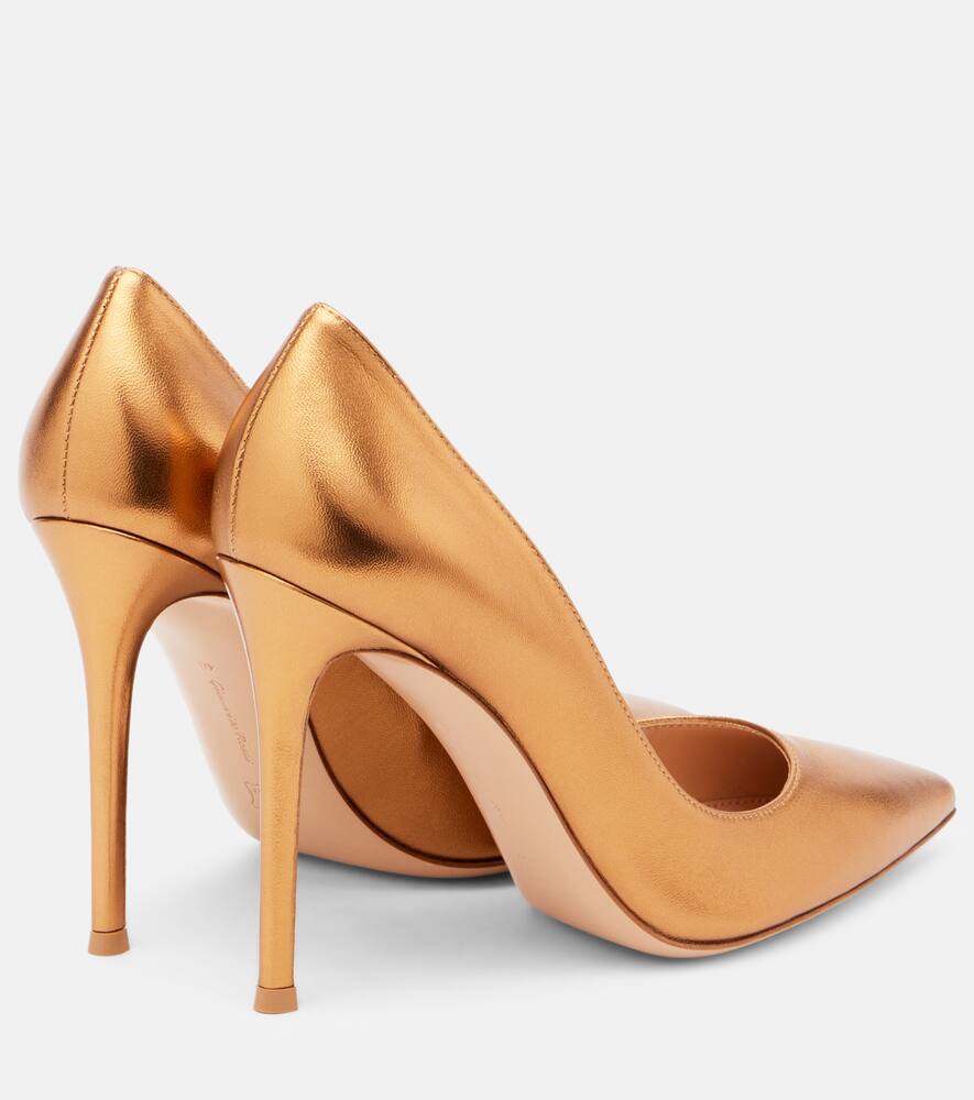 Туфли-лодочки Gianvito 105 из металлизированной кожи Gianvito Rossi, Bronze — фото 2